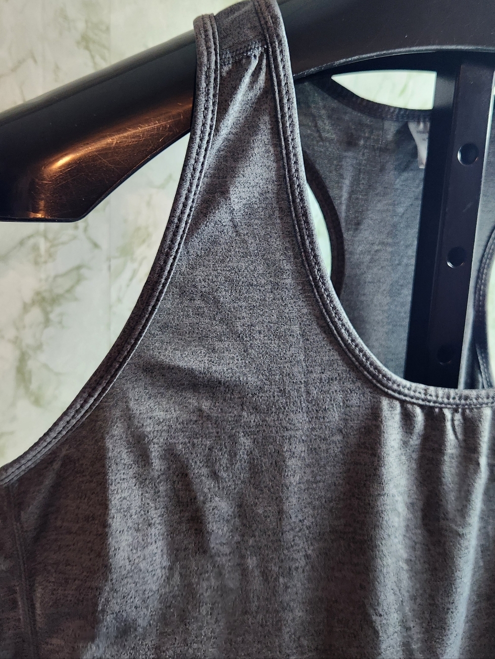 Gray Racer Back Tank - Picture 2 of 10